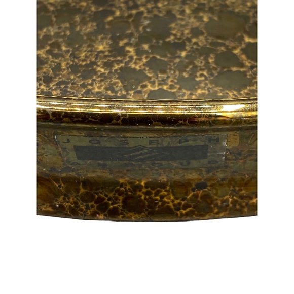 Joseph Abboud Bronze Ceramic Bathroom Set Tissue Cover Soap Dish Toothbrush Hold - Picture 4 of 16